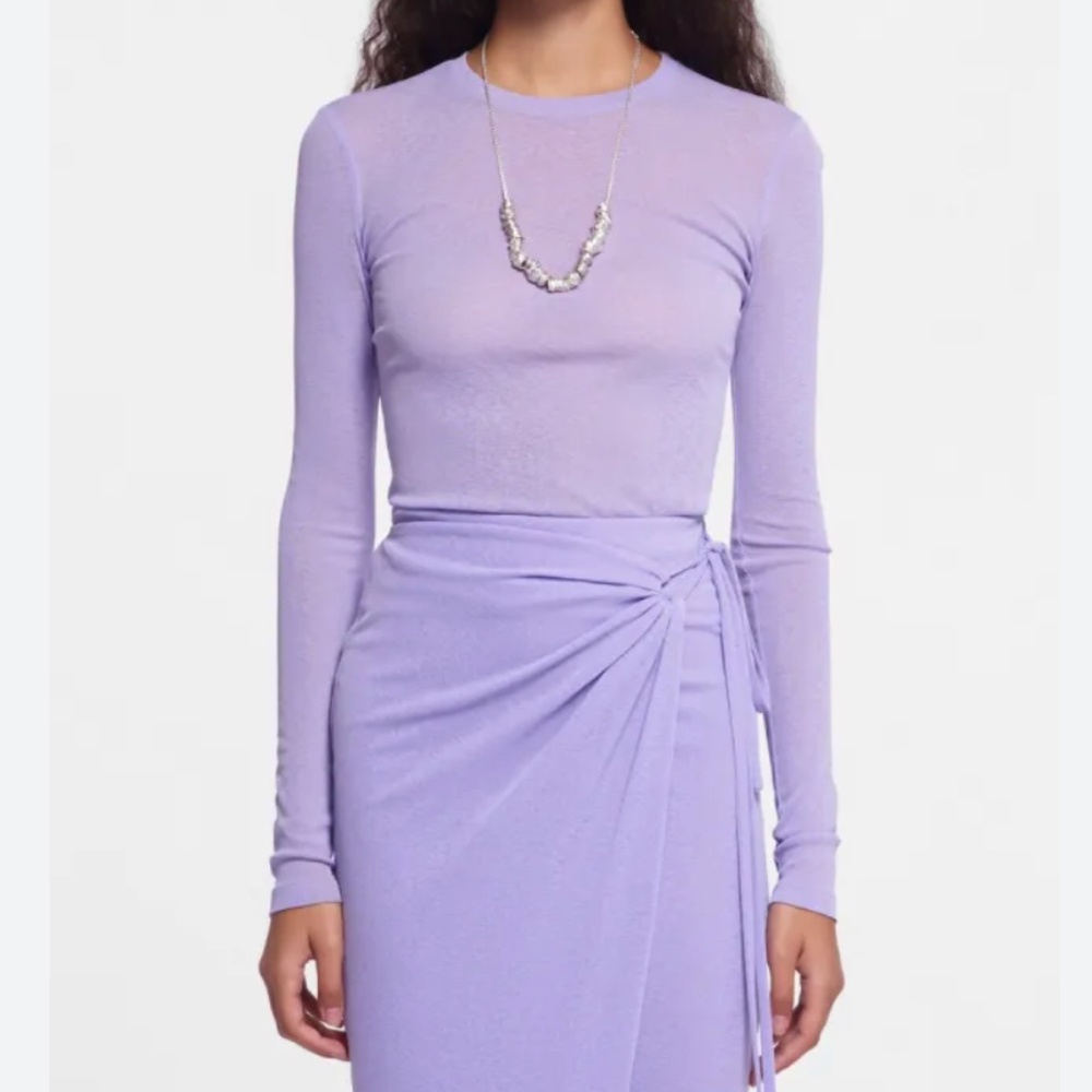 Nanushka Mesh-Jersey Top